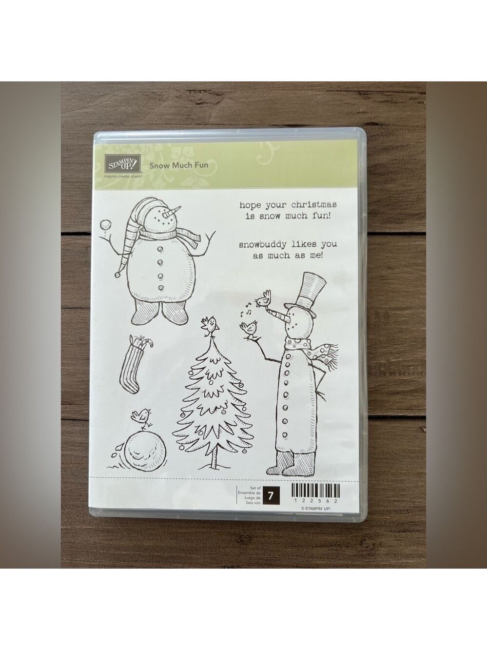 Stampin’ Up! Christmas Theme Snow Much Fun Set of 7 New in Box Stamps New
